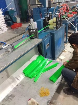 Linha de produção plástica 5M/Min do perfil do PVC do gancho da bandeira do cartaz
